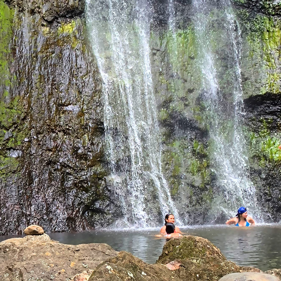 Bain à la cascade